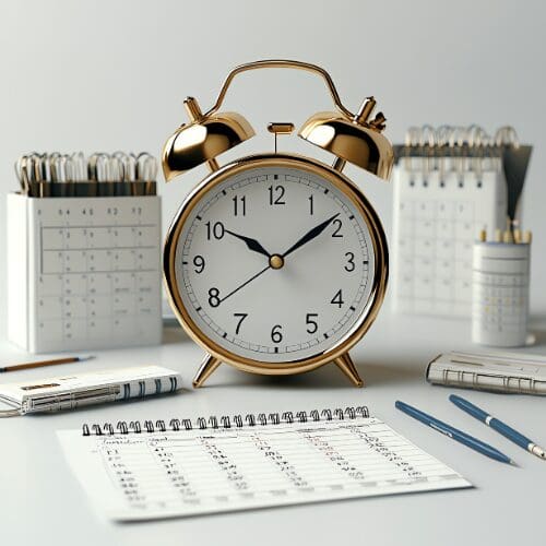 clock Project Management schedule for custom home build
